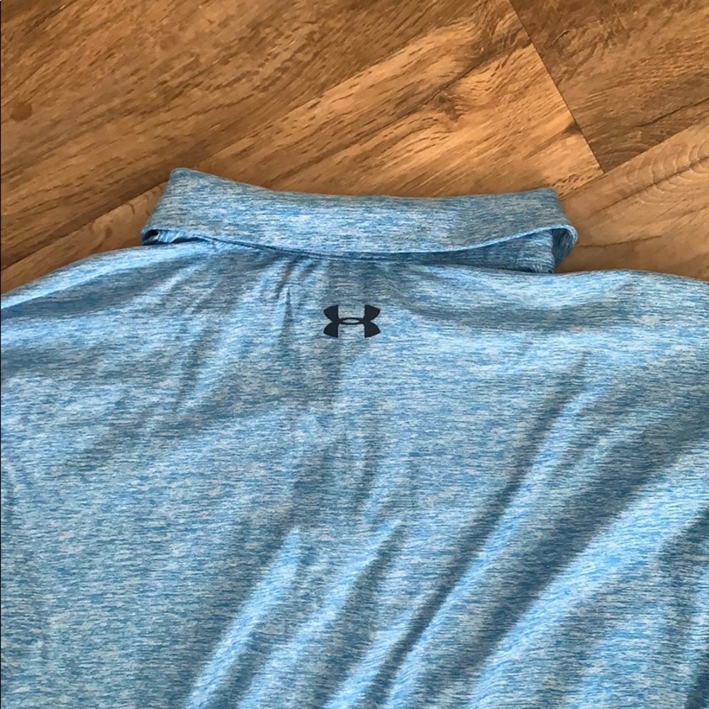 Under Armour Blue Heather Polo Shirt - Picture 4 of 4